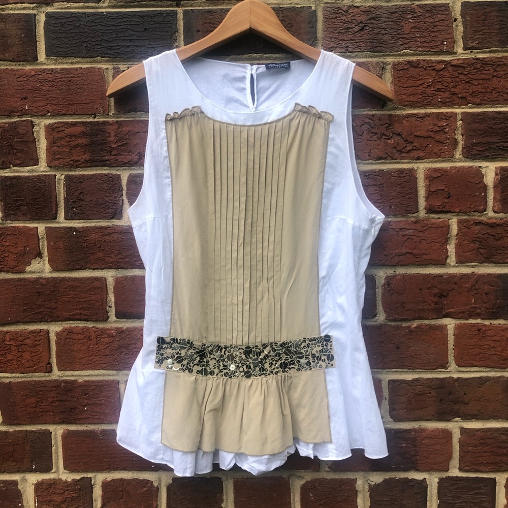 Magaschoni Collection tunic tank sequin silk EUC
